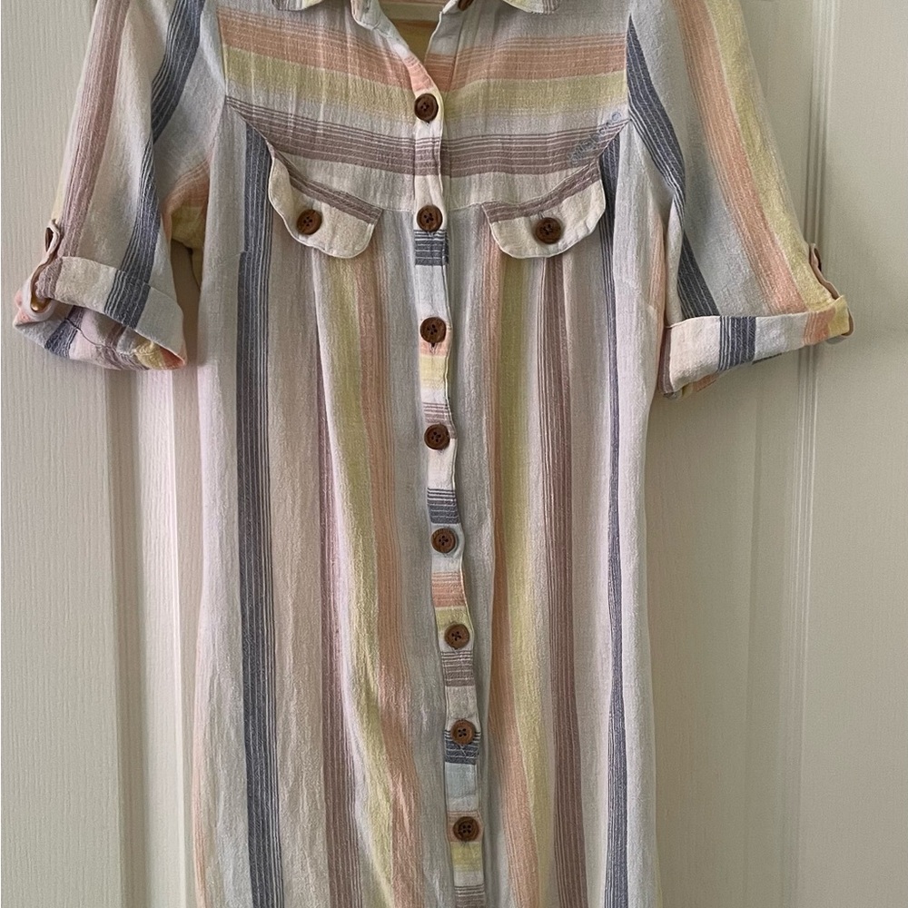 Billabong Multicolor Striped Swim Coverup